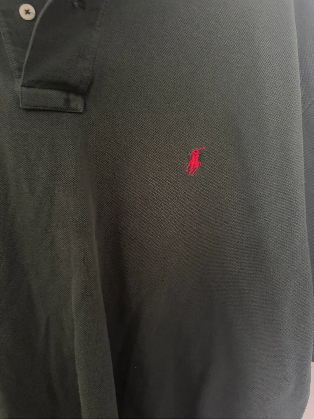 Ralph Lauren Dark Green Polo with Red Pony Embroidery